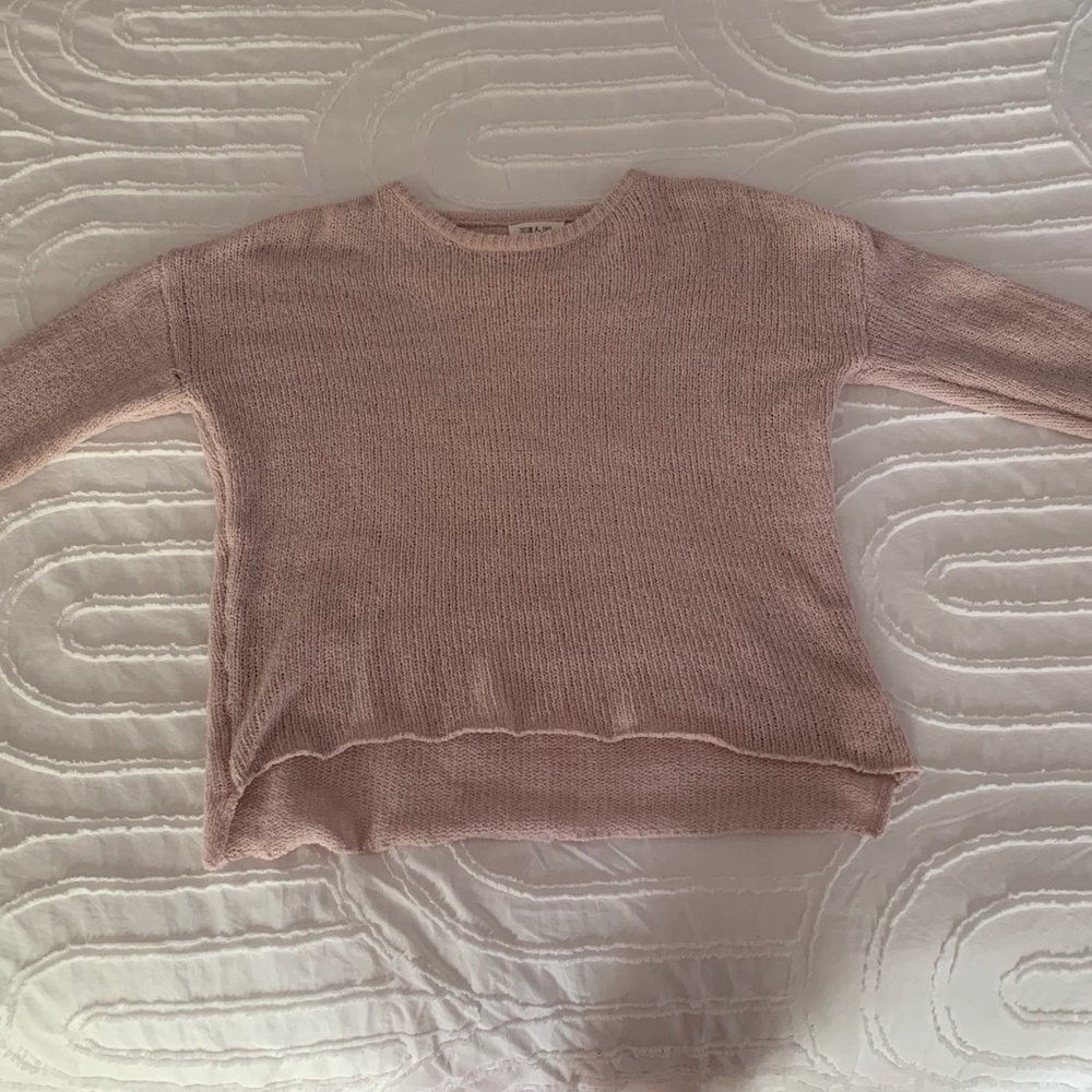 Pastel Pink long sleeve knit sweater